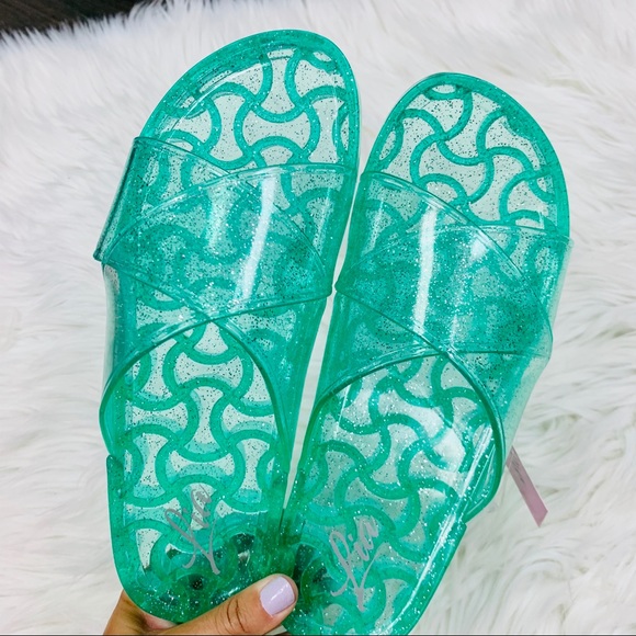 Green clear glitter sandal - Picture 4 of 5